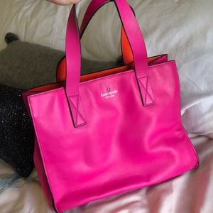 Kate Spade bright pink summer tote